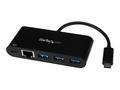 StarTech.com USB C to Ethernet Adapter - 3 Port - 