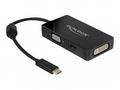 Delock - Externí video adaptér - USB-C - DVI, HDMI