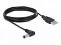 Delock USB Power Cable to DC 5.5 x 2.5 mm male 90°