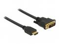 Delock - Kabel adaptéru - HDMI s piny (male) do DV