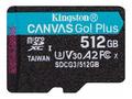 Kingston MicroSDXC karta 512GB Canvas Go! Plus, R: