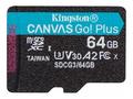 KINGSTON 64GB microSDHC Canvas Go! PLus 170R, 100W