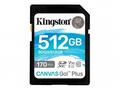 Kingston SDXC karta 512GB Canvas Go! Plus, R:170, 