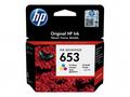 HP 653 - 5 ml - barva (azurová, purpurová, žlutá) 