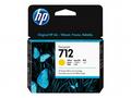 HP 712 Inkoustová náplň žlutá (29ml), 3ED69A