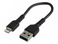 StarTech.com 15cm(6 in) Durable Black USB-A to Lig