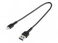 StarTech.com 12 in(30cm) Durable Black USB-A to Li