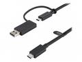 StarTech.com 3ft (1m) USB C Cable w, USB-A Adapter