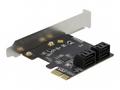 Delock Karta PCI Express x1 SATA se 4 porty - Low 
