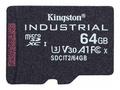 Kingston Industrial, micro SDHC, 64GB, UHS-I U3, C