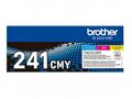 Brother TN241CMY - 3-balení - žlutá, azurová, purp