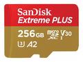 SanDisk Extreme PLUS microSDXC 256GB 200MB, s +ada