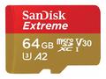 SanDisk Extreme - Paměťová karta flash - 64 GB - A