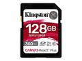 KINGSTON 128GB Canvas React Plus SDHC UHS-II 300R,