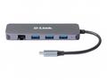 D-Link DUB-2334 5-in-1 USB-C Hub with Gigabit Ethe