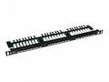 Solarix 19" Patch panel 24xRJ45 CAT5E UTP s vyvaz.