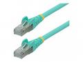 StarTech.com 1m CAT6a Ethernet Cable - Aqua - Low 