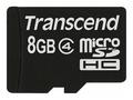 TRANSCEND MicroSDHC karta 8GB Class 4, bez adaptér