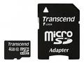 TRANSCEND MicroSDHC karta 4GB Class 10 + adaptér