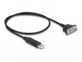 Delock - Sériový adaptér - USB 2.0 - RS-232 - cern