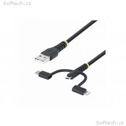StarTech.com 3.3ft USB Multi Charging Cable, Light
