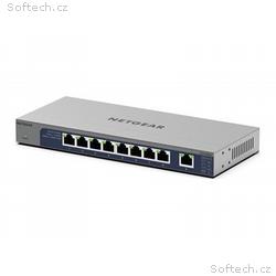 NETGEAR GS108MX - Přepínač - neřízený - 8 x 10, 10