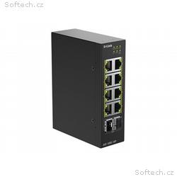 D-Link DIS 100G-10P - Prepínac - prumyslový - nerí
