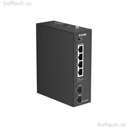 D-Link DIS 100G-06P - Prepínac - prumyslový - nerí