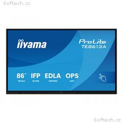 86" iiyama TE8613A-B2AG:IPS, 4K, 40P, USB-C, EDLA