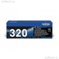 Brother TN320BK - Černá - originální - kazeta s ba