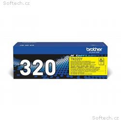 Brother TN320Y - Žlutá - originální - kazeta s bar