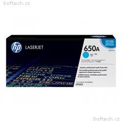 HP 650A - Azurová - originální - LaserJet - kazeta