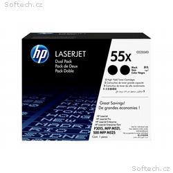 HP 55X - 2-balení - Vysoká výtěžnost - černá - ori