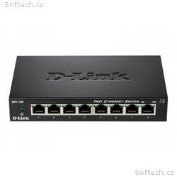 D-Link DES 108 - Přepínač - 8 x 10, 100 - desktop