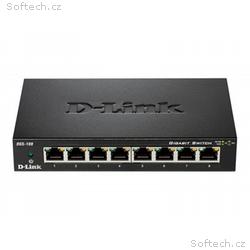 D-Link DGS 108 - Přepínač - neřízený - 8 x 10, 100