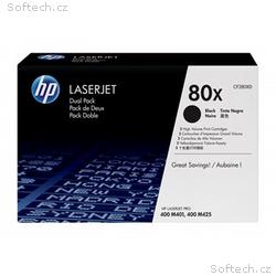 HP 80X - 2-balení - Vysoká výtěžnost - černá - ori