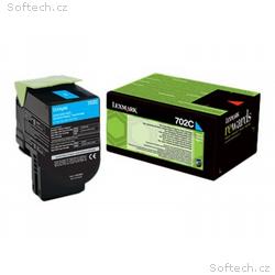 Lexmark 702C - Azurová - originální - kazeta s bar