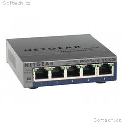 NETGEAR Plus GS105Ev2 - Přepínač - řízený - 5 x 10