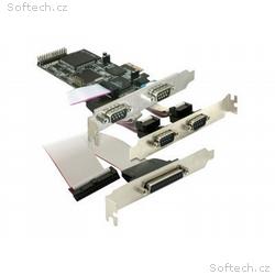 Delock adaptér PCI Express x1 4x sériový port + 1x