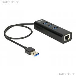Delock USB 3.0 Hub 3 Port + 1 Port Gigabit LAN 10,