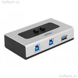 Delock přepínač USB 3.0 2 port ruční obousměrný