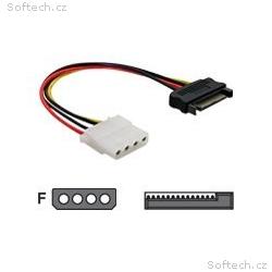 Delock - Elektrický kabel - SATA napájení (M) do 4