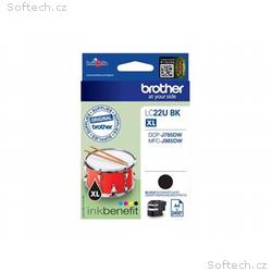 Brother LC22UBK - XL - černá - originální - inkous