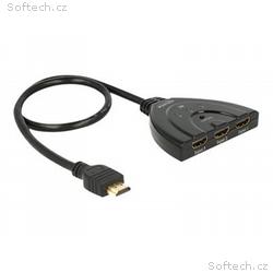 Delock HDMI UHD Switch 3 x HDMI in > 1 x HDMI out 