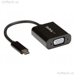 StarTech.com USB-C to VGA Adapter - Black - 1080p 
