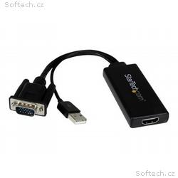 StarTech.com VGA to HDMI Adapter with USB Audio & 