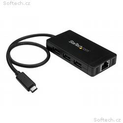 StarTech.com 3 Port USB C Hub with Ethernet - USB-