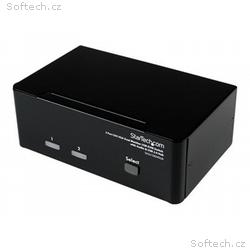 StarTech.com 2 Port KVM Switch - DVI and VGA w, Au