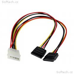 StarTech.com 12in LP4 to 2x SATA Power Y Cable Ada