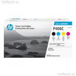 HP CLT-P406C - 4-balení - černá, žlutá, azurová, p